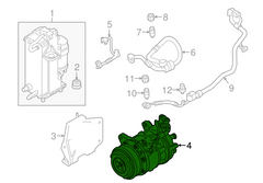 AC Compressor 64525A58A55 Compatible With BMW 5 Series (G30, F90) & 6 Gran Turismo (G32) & 7 Series (G11, G12)