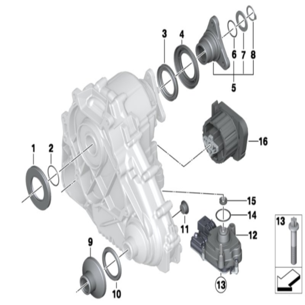 Automatic Transmission Mount Transfer Case 22326780025 22316864675 Compatible With BMW X5 (E70) & X5 (F15, F85)