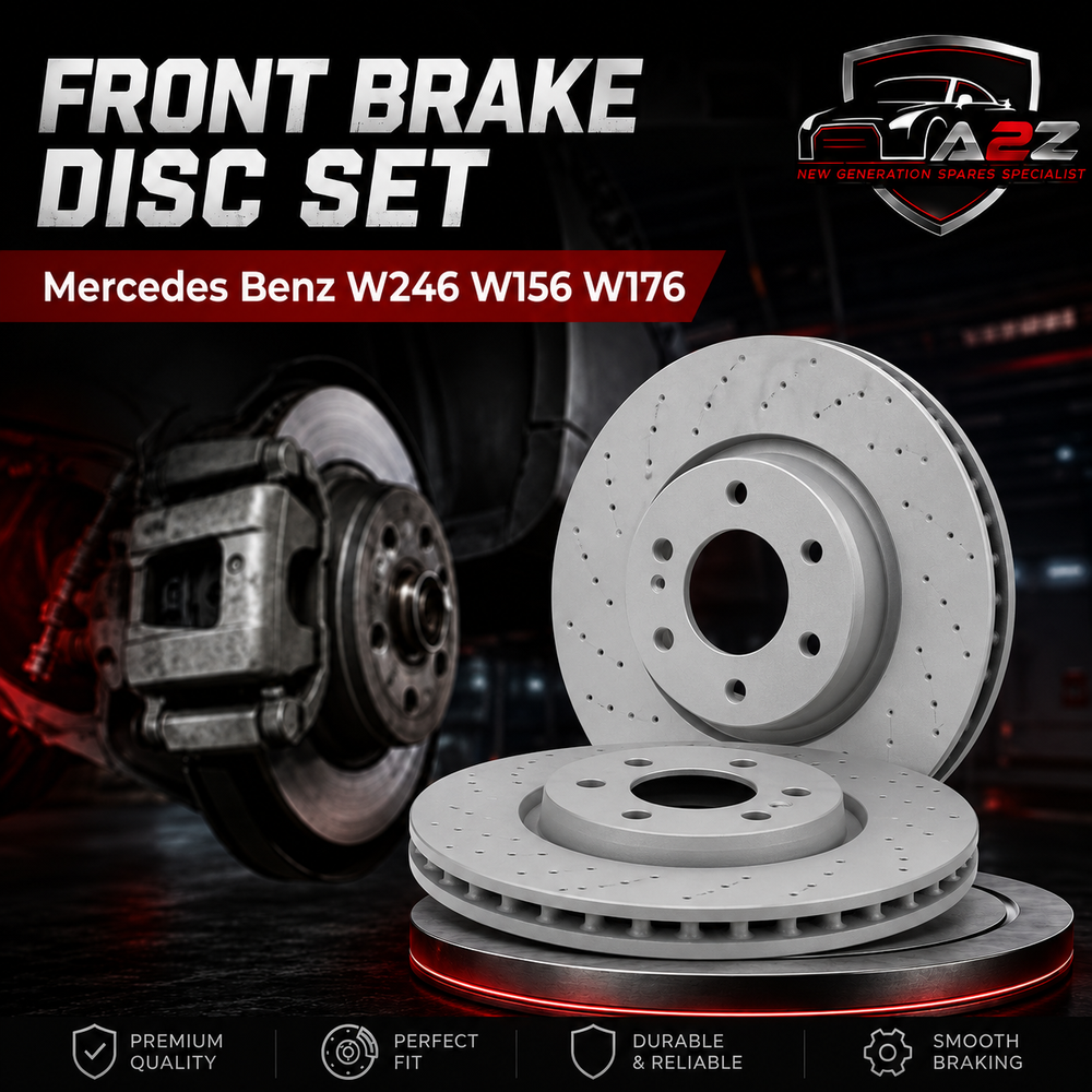 Front Brake Disc Set 2464212512 Compatible With Mercedes Benz W246 W156 W176