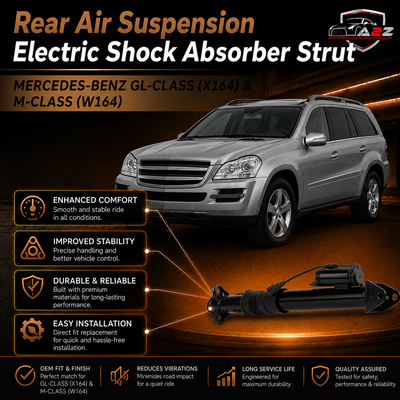 Rear Air Suspension Electric Shock Absorber Strut 1643202031 1643202731 1643203031 Compatible With MERCEDES-BENZ GL-CLASS (X164) & M-CLASS (W164)