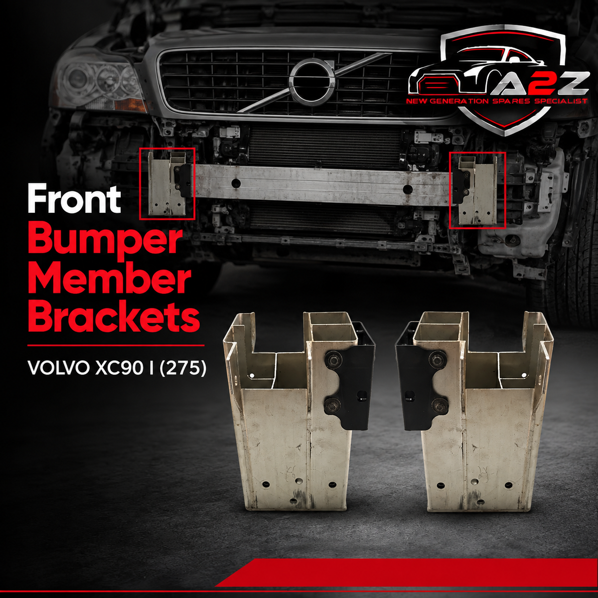 Front Bumper Member Brackets Left 31420295 Right 31420296 31448670 Compatible With VOLVO XC90 I (275) Tag No.2652