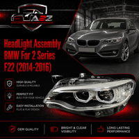 Complete Headlight Set Left 63117388927 & Right 63117388928 Compatible With BMW For 2 Series F22 2014-2016