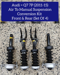 Front & Rear Air To Manual Suspension Conversion Kit (Set Of 4) Compatible With Audi Q7 7P (2011-2015)