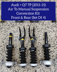 Front & Rear Air To Manual Suspension Conversion Kit (Set Of 4) Compatible With Audi Q7 7P (2011-2015)