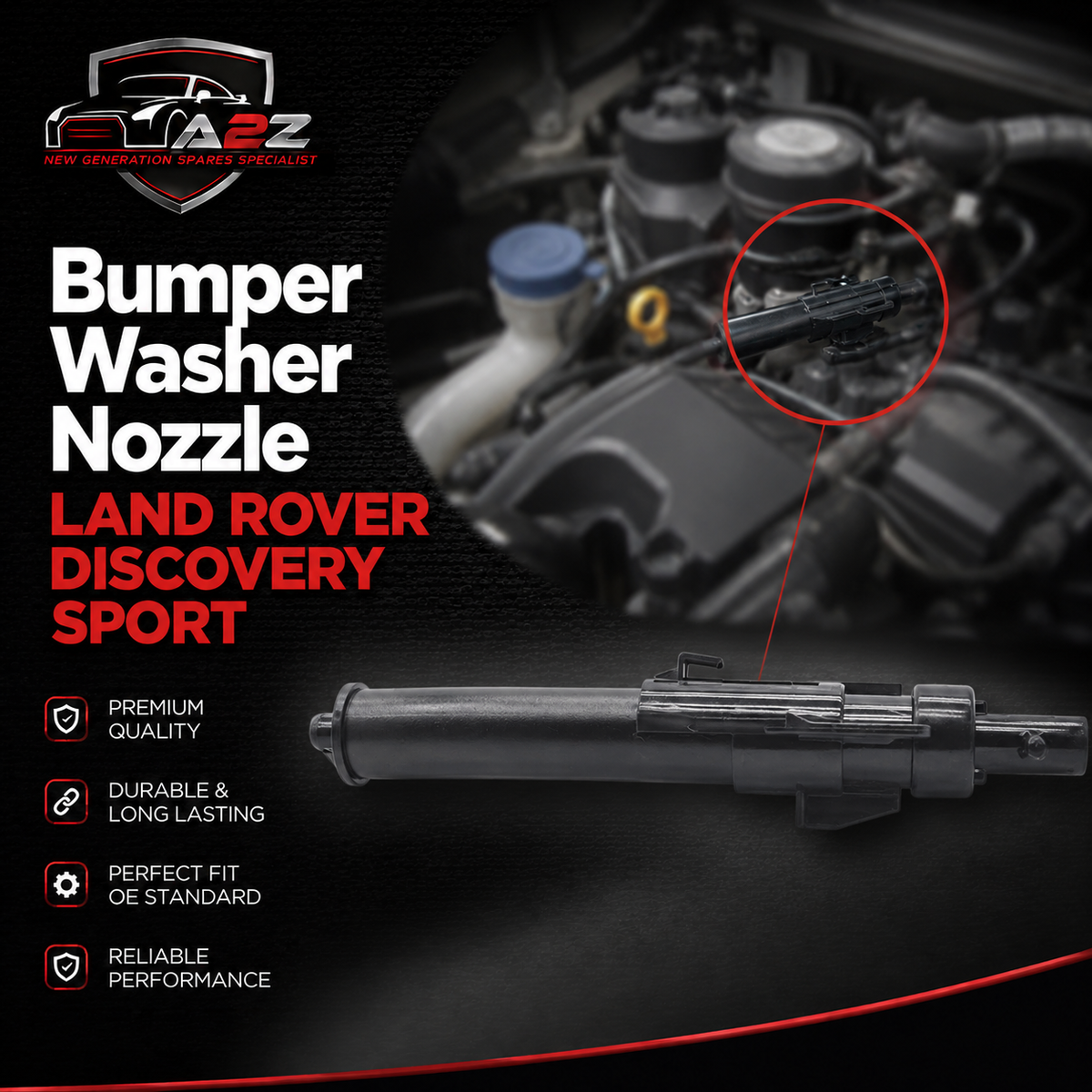 Bumper Washer Nozzle Right LR061218 Left LR061219 Compatible With LAND ROVER DISCOVERY  SPORT