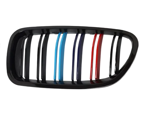 Double Line Glossy Black Multicolour Kidney Grill Compatible With BMW 5s F10 (2010-2016) Tag No.12
