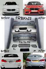 Complete Body Kit Front & Rear Both FRBK423 Compatible With BMW F10 Upgrade to BMW F10 To M5