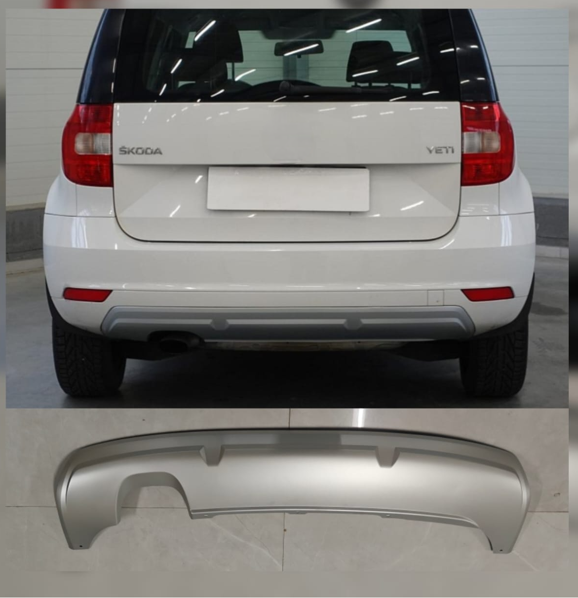 Rear Bumper Spoiler Silver 5L6807835D Compatible With Skoda Yeti (2014-2017) Tag No.701A