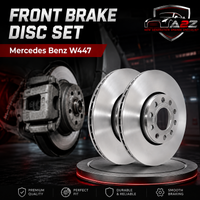 Front Brake Disc Set 4474210012 Compatible With Mercedes Benz W447