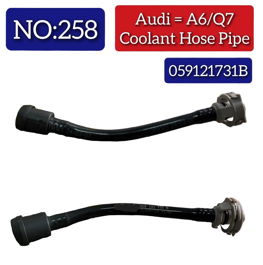 Engine Coolant Hose Pipe 059121731B 059121731A 059121731D For AUDI A4 B8 (8K2) A6 A8 | A4 / S4 A7 Sportback (4GA, 4GF) | A7 / S7 & CAYENNE (92A) MACAN (95B) PANAMERA (970) & CAYENNE (92A) MACAN (95B) PANAMERA (970) Tag No.258