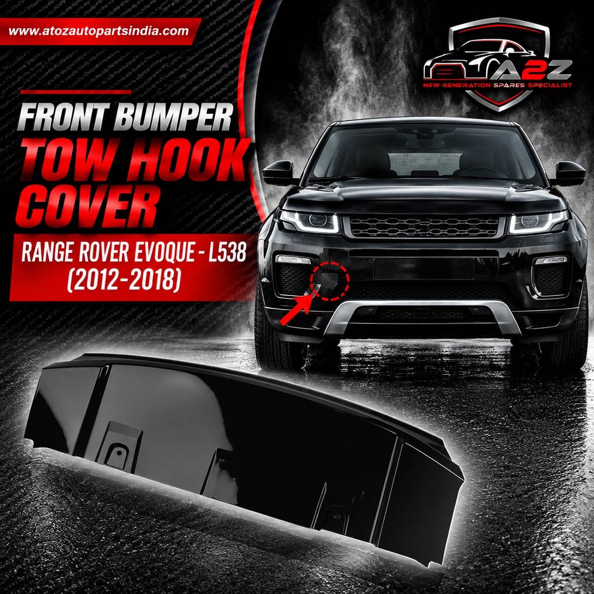 Front Bumper Tow Hook Cover LR028187  Compatible With Range Rover Evoque - L538 (2012-2018) Tag No.904