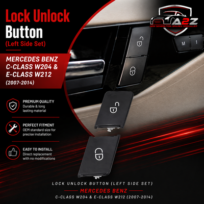 Lock Unlock  Button (Left Side Set) 2049058501 Compatible with MERCEDES BENZ C-CLASS W204 & E-CLASS W212