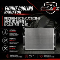 Engine Cooling Radiator 2515000003 2515000103 2515000303 2515000403 2515000503 Compatible with MERCEDES-BENZ GL-CLASS (X164) & M-CLASS (W164) & R-CLASS (W251, V251)