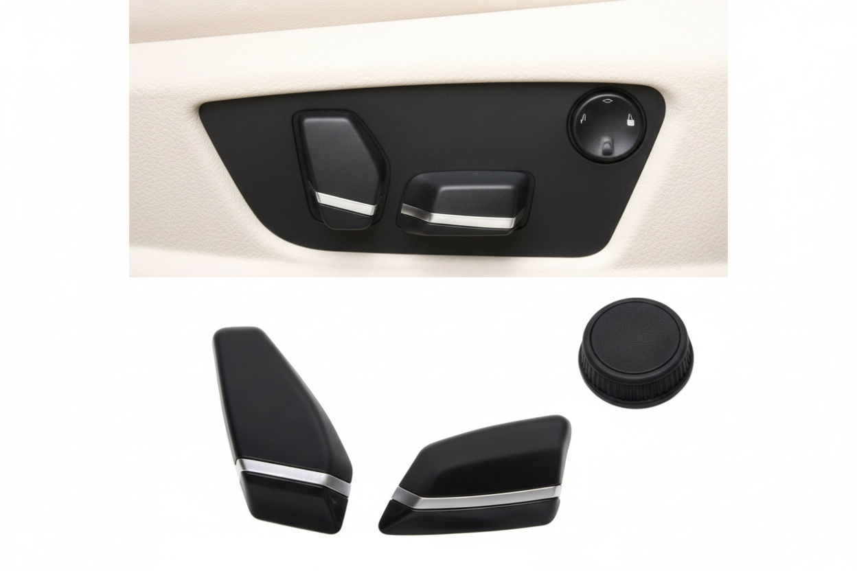 Front Left/Right Seat Adjustment Buttons Black 61319275073 61319265269 Compatible With BMW 5/6/7 Series F10 F11 F07 F06 F12 F01 F02 F04