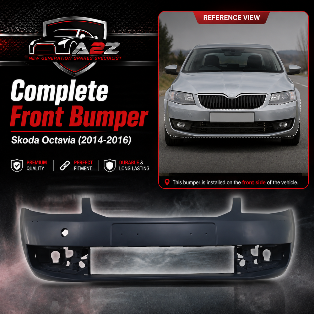 Complete Front Bumper 5E0807221 Compatible With Skoda Octavia (2014-2016) Tag No.1192