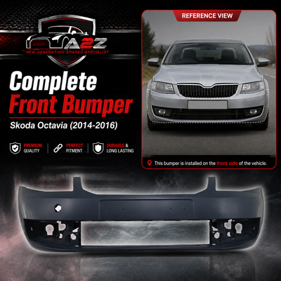 Complete Front Bumper 5E0807221 Compatible With Skoda Octavia (2014-2016) Tag No.1192