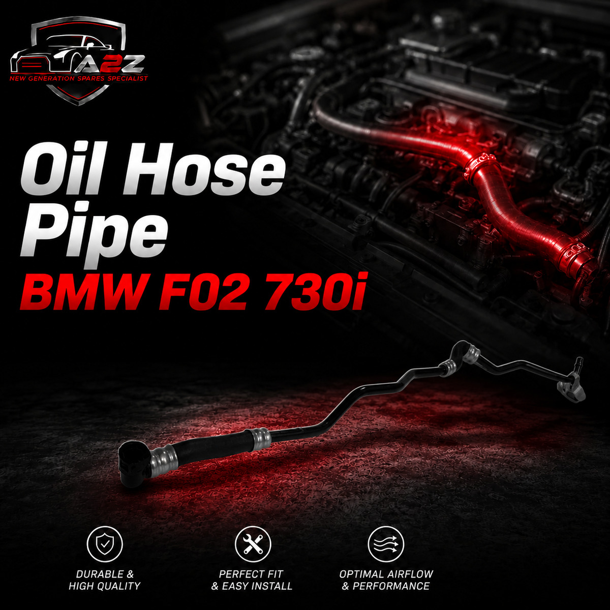 Oil Hose Pipe 17227583188 Compatible With BMW F02 730i