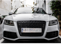 RS5 Full Black Honeycomb Show Grill Compatible With Audi = A5 (2008-11) Tag No.181