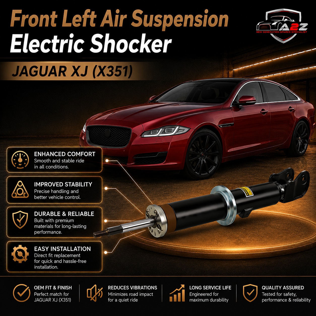 Electric Shocker C2D19108 & C2D11675 & C2D13345 & C2D16483 Compatible With JAGUAR XJ (X351)