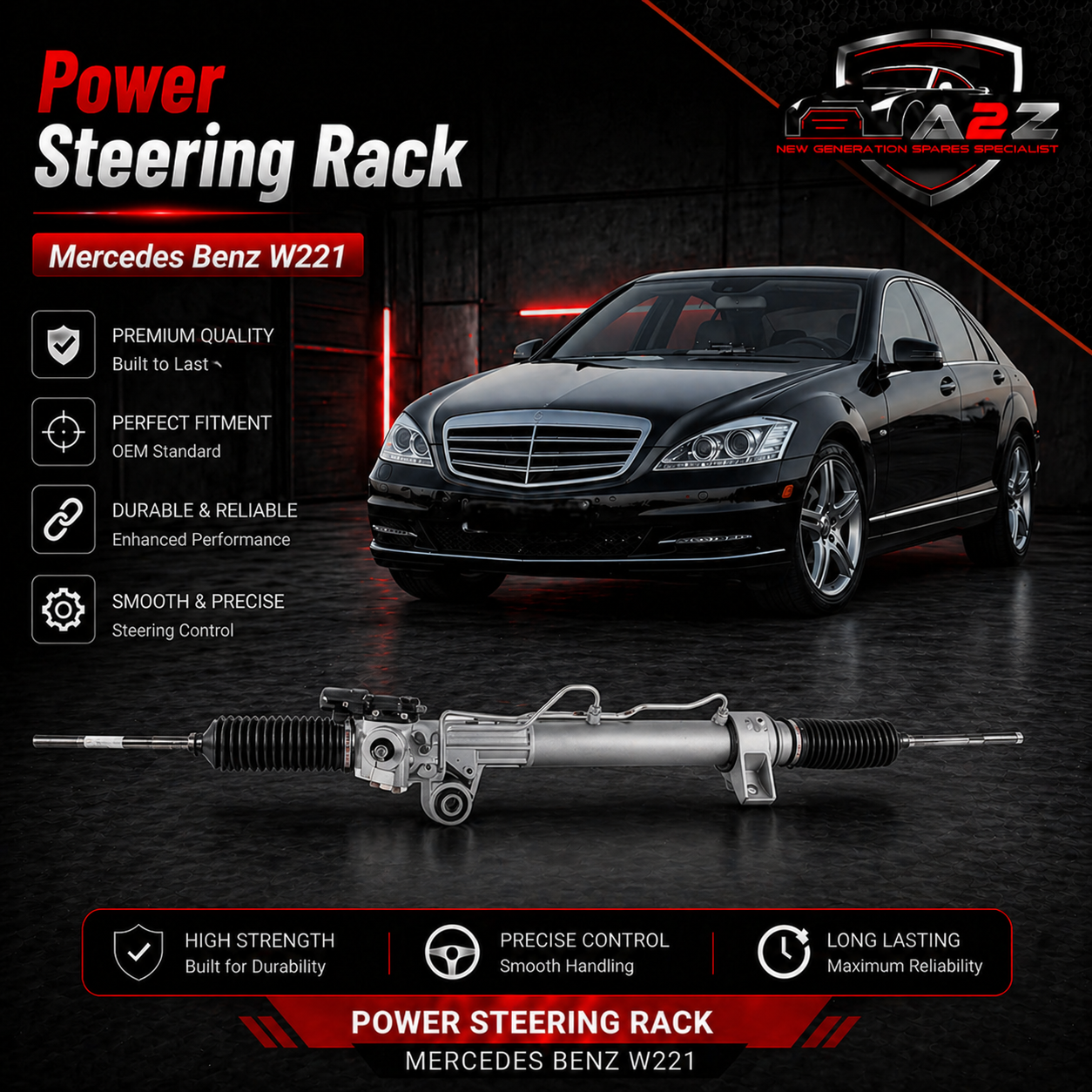Power Steering Rack 2214604900 2214604800 Compatible With Mercedes Benz W221