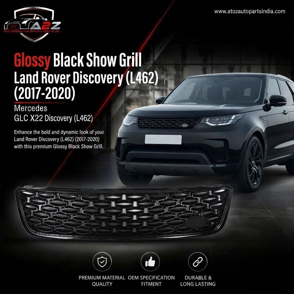 Glossy Black Show Grill  Compatible With Land Rover Discovery (L462)  (2017-20) Tag 1