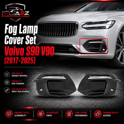 Fog Lamp Cover Set Left 31425143 & Right 31425144 Compatible With Volvo S90 V90 (2017-25)