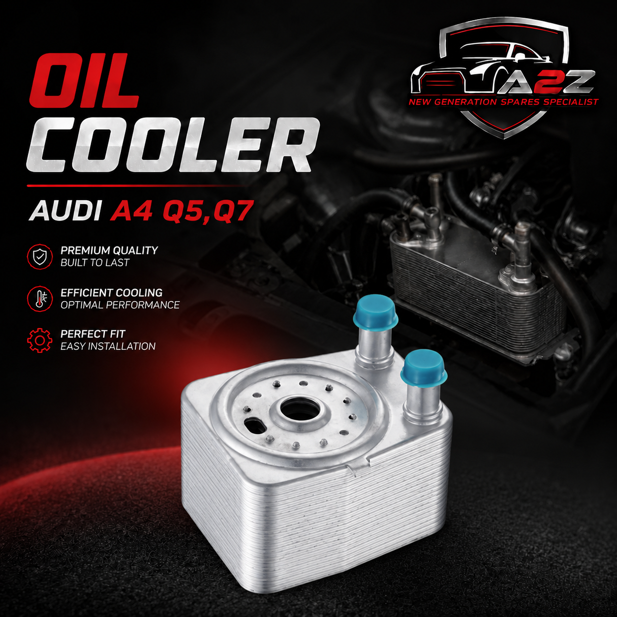 Oil Cooler 038117021C 038117021A 038117021B 038117021D 038117021E 38117021A For AUDI A4 Q5,Q7 Tag-O-23