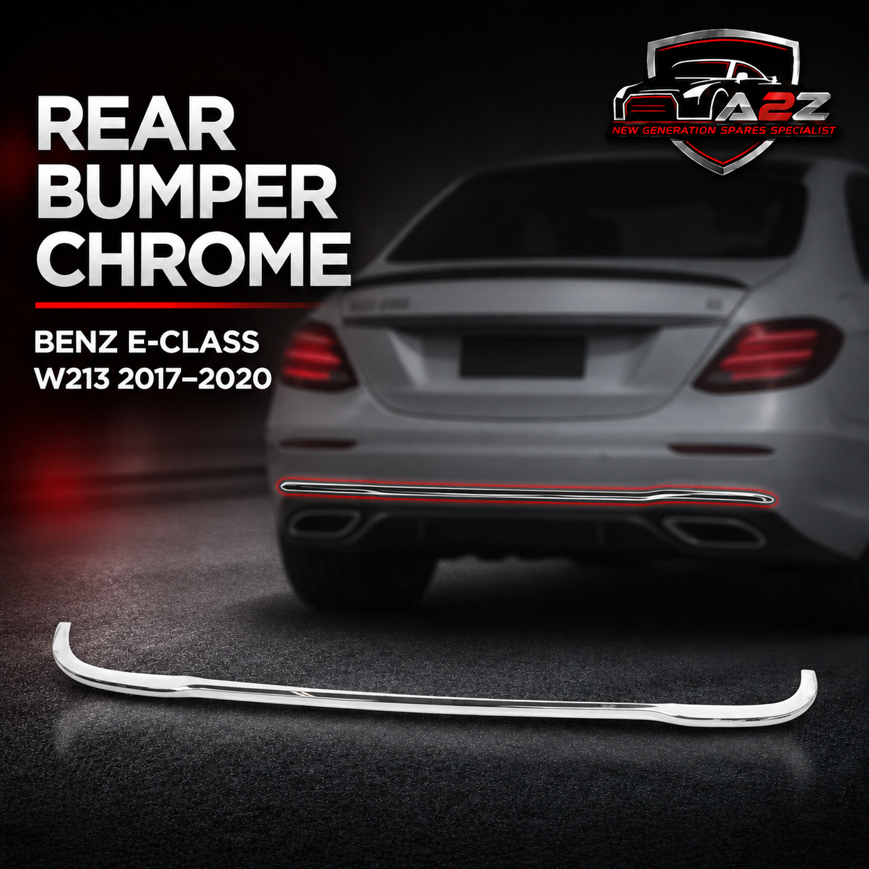 Rear Bumper Chrome 2138850321 Compatible With MERCEDES BENZ E-CLASS W213 2017-2020 Tag No.118