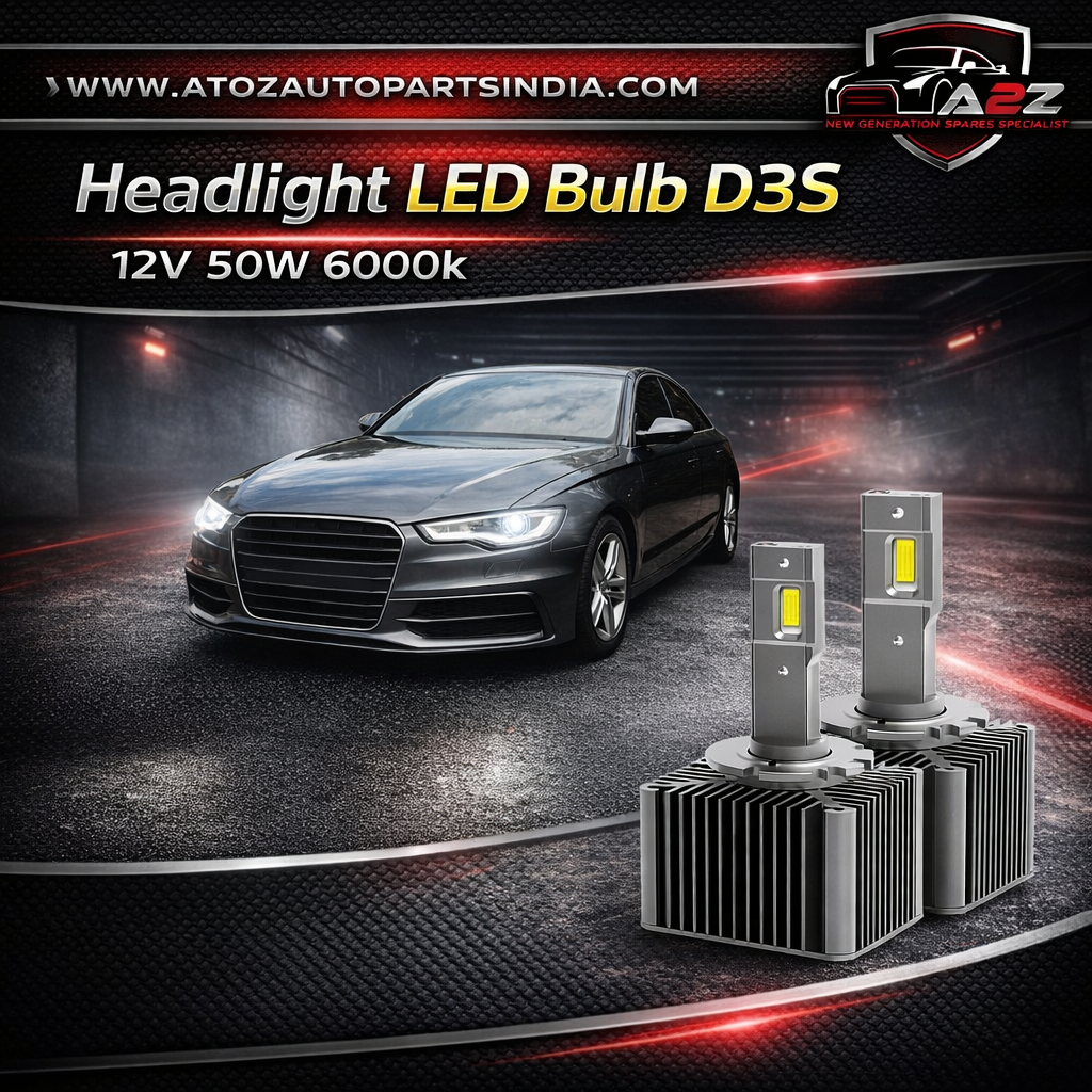 Headlight LED Bulb D3S 12V 50W 6000k (Pack of 2) Tag No.2