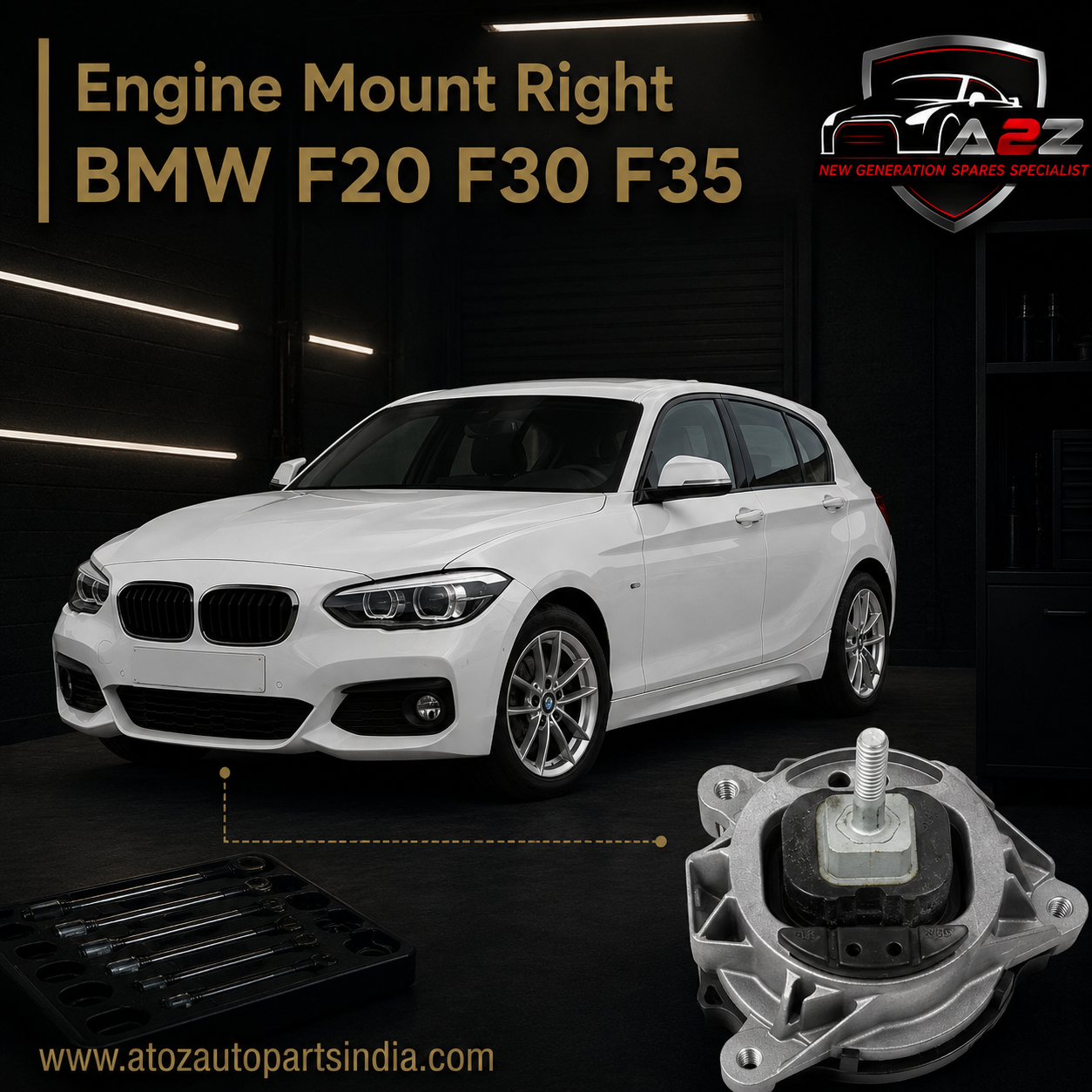 Engine Mount Right 22116855460 22118416822 Compatible With BMW F20 F30 F35