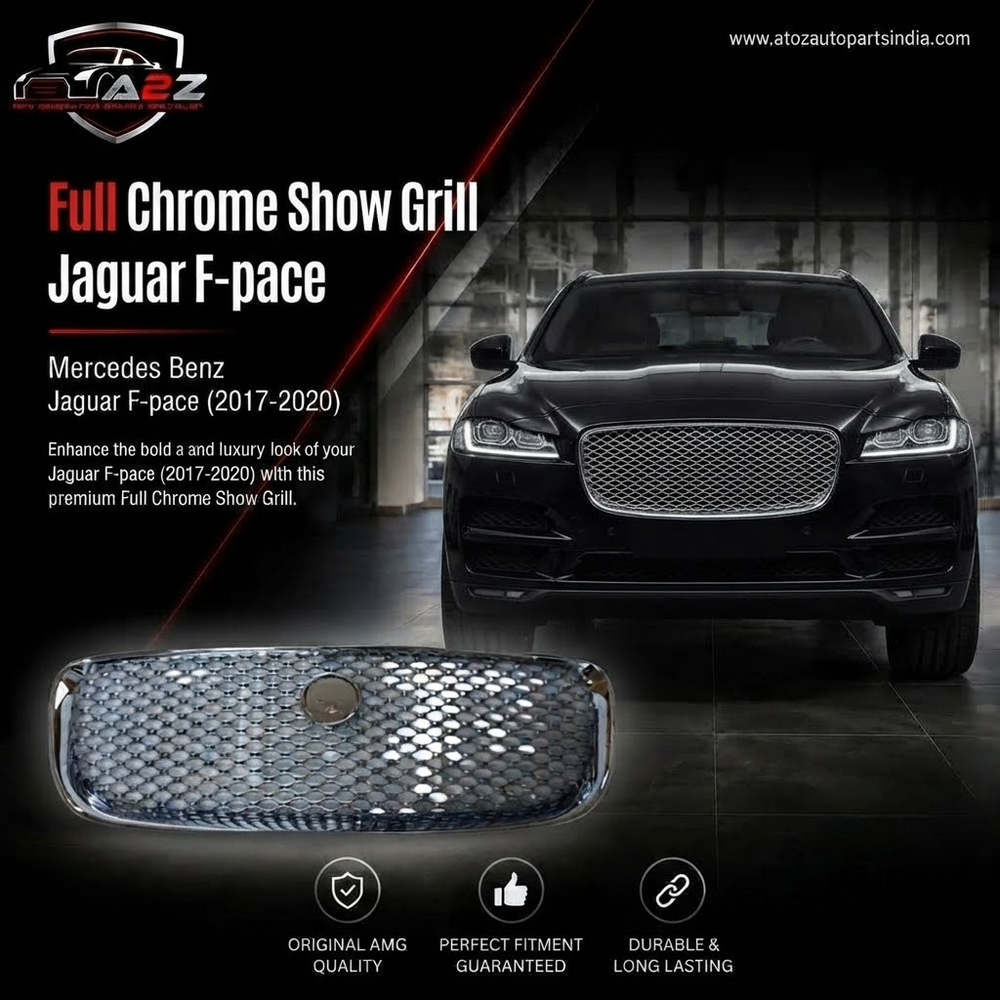 Full Chrome Show Grill CUS62091 Compatible With Jaguar F-pace (2017-2020) Tag No.92