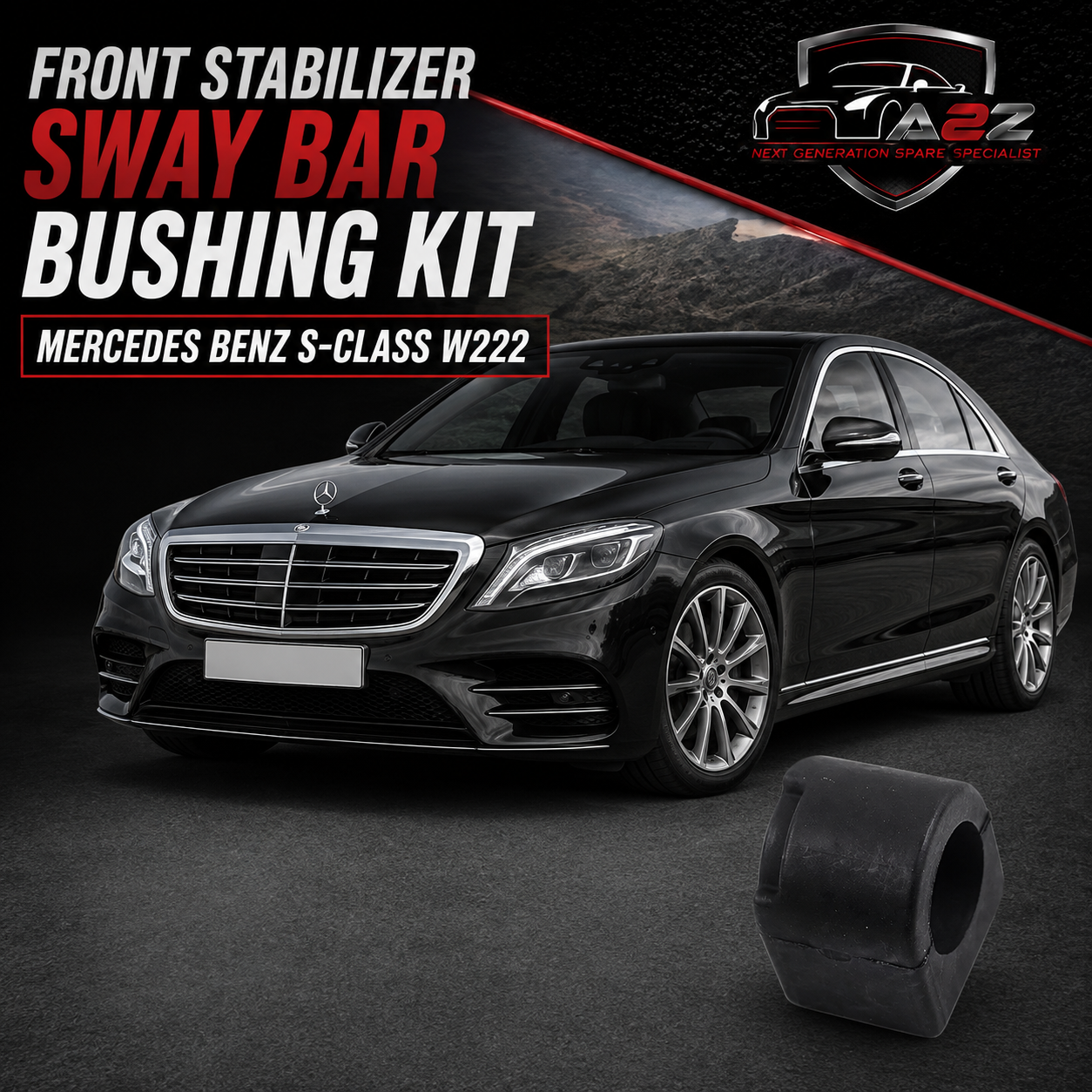 Front Stabilizer Sway Bar Bushing Kit 2223231265 A2213200411 Compatible With MERCEDES BENZ S-CLASS W222
