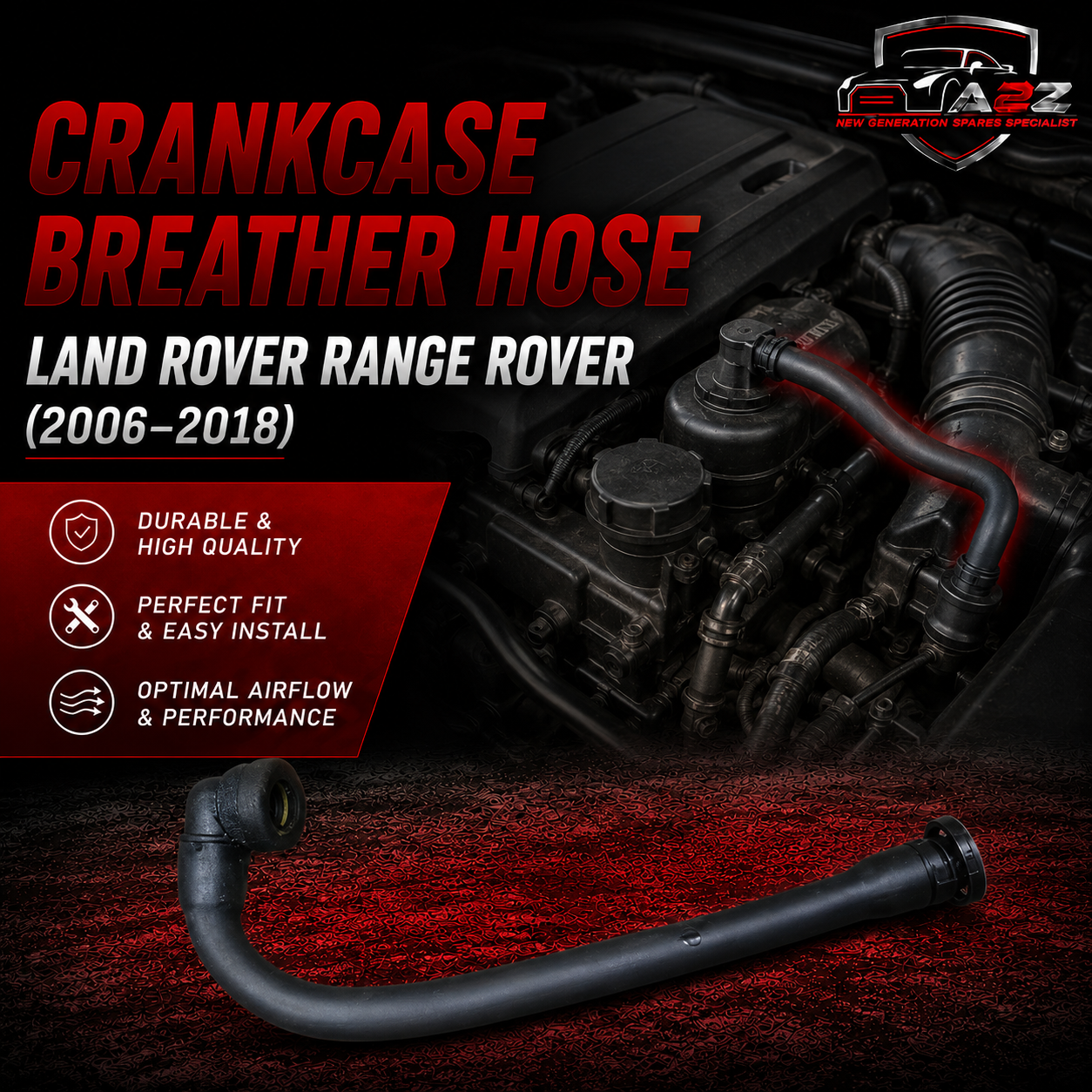 Crankcase Breather Hose LR022508 Compatible With Land Rover Range Rover
