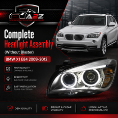 Headlight Headlamp Left  & Right  (Without Blaster) Compatible With BMW X1 E84 2009-2012 Helogen