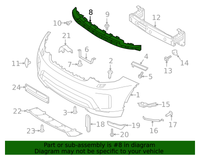Front Upper Center Grille Bracket LR083117 Compatible With Land Rover Discovery 5 L462