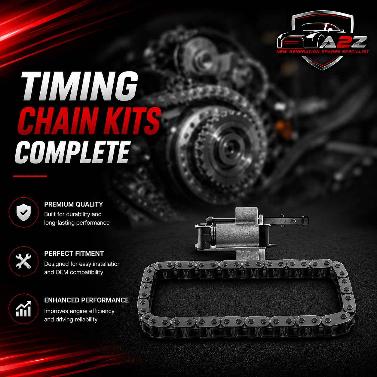 Timing Chain Kits Complete LR000663 Compatible with FREELANDER 2 (L359) | LR2 RANGE ROVER EVOQUE (L538)