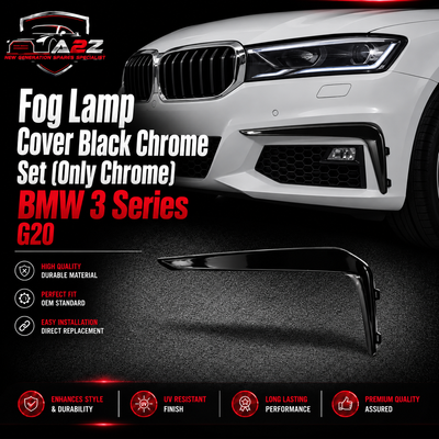 Fog Lamp Cover Chrome Set (Only Chrome) Left 51118070541 Right 51118070542 Compatible With BMW  3 Series G20 Tag No.446/447