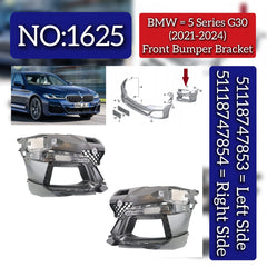 Front Bumper Bracket Left 51118747853 & Right 51118747854 Compatible With BMW 5 SERIES G30 (2021-2024) Tag No.1625
