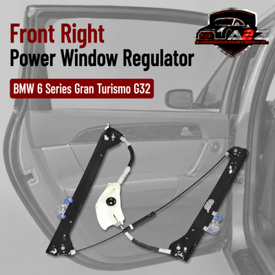 Front Right Power Window Regulator 51338494810 Compatible with BMW 6 Series Gran Turismo G32