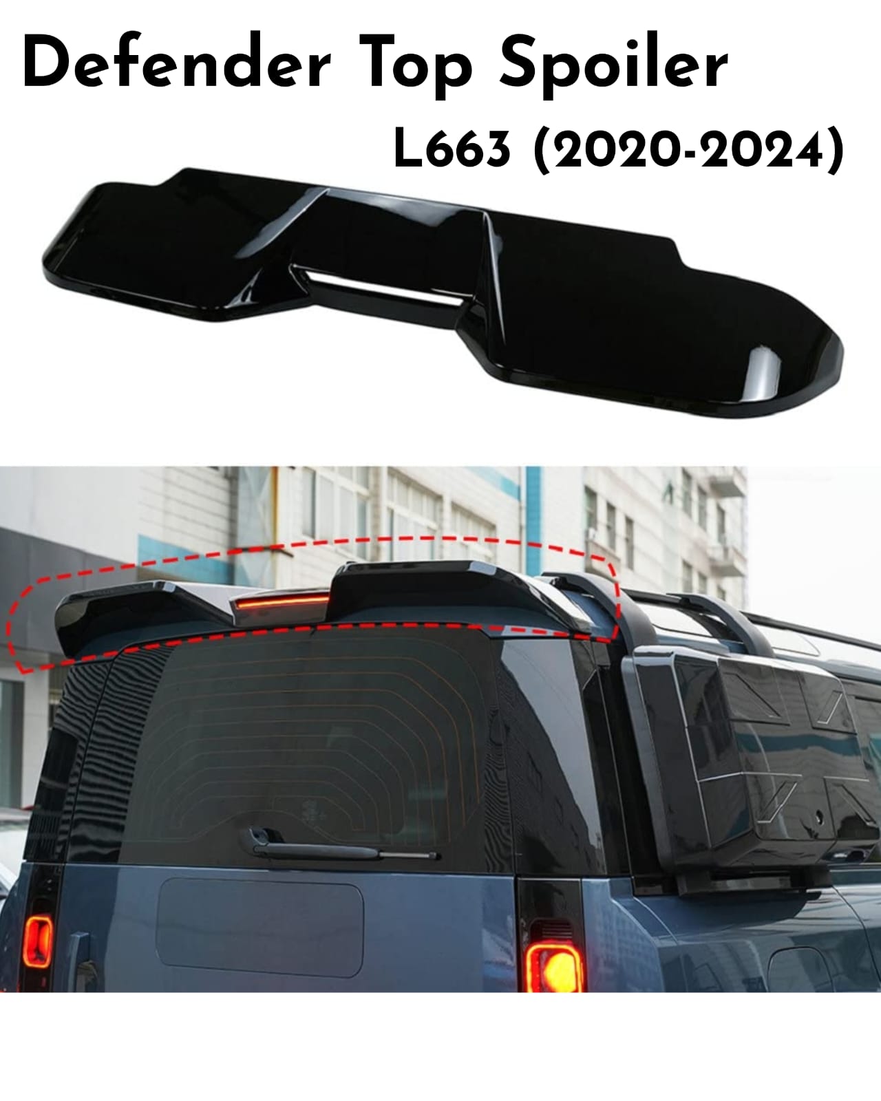 Defender Roof Top Spoiler (Small) Compatible With Land Rover Defender L633 (2020-24)