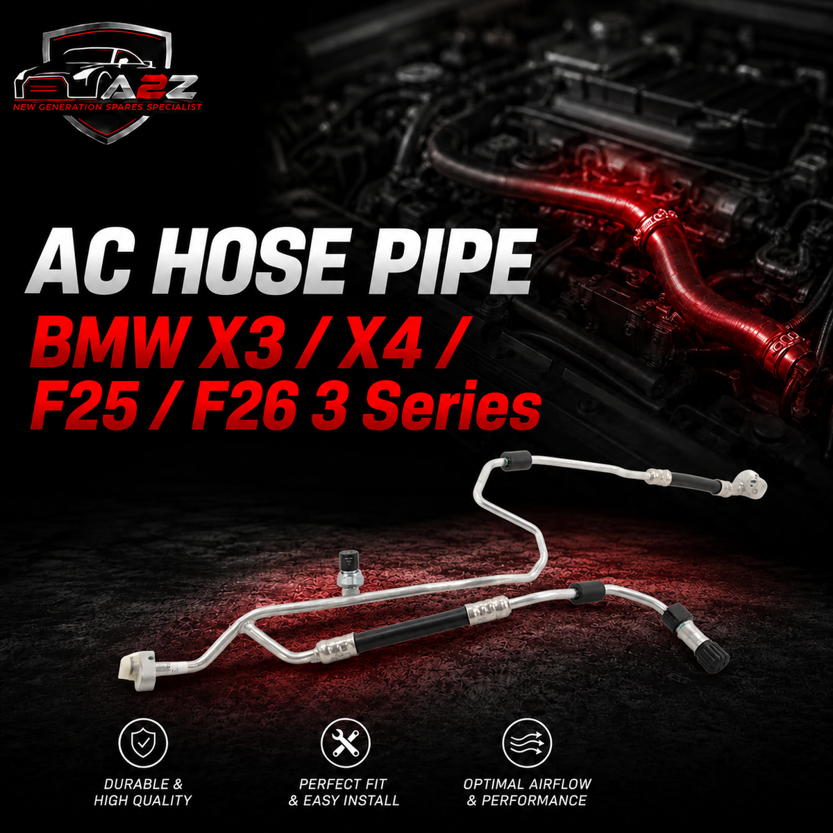 AC Hose Pipe 64539228234 Compatible With BMW X3 / X4 / F25 / F26 3 Series