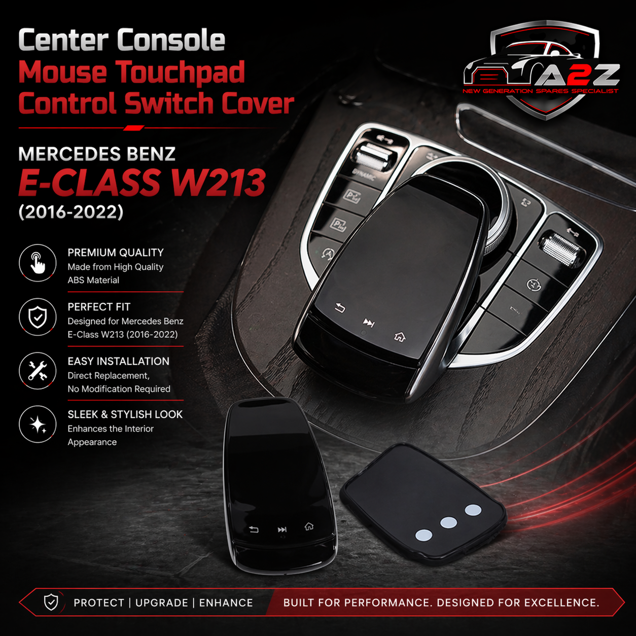 Center Console Mouse Touchpad Control Switch Cover 2139008109 Compatible With MERCEDES BENZ E-CLASS W213 & S-CLASS W222 Tag-MC-03