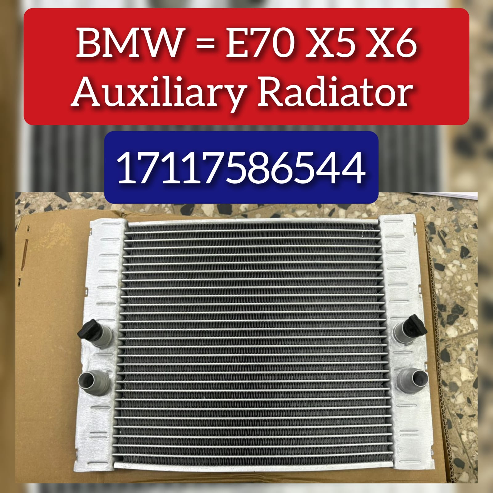 Auxiliary Radiator 17117586544 Compatible With BMW E70 X5 X6