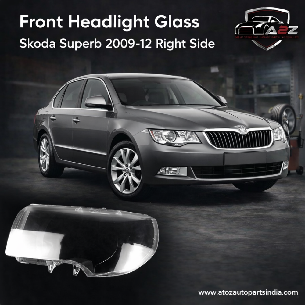 Front Headlight Glass Compatible With Skoda Superb 2009-2012