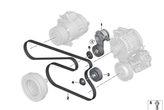Multi Rib Belt 8PK1786 11287590148 Compatible With BMW 5 (F10) (CONTINENTAL)