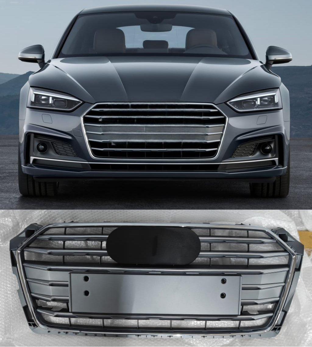 Matt Grey Original Show Grill 8W6853651AB Compatible With Audi A5 (2017-2019) Tag No.203
