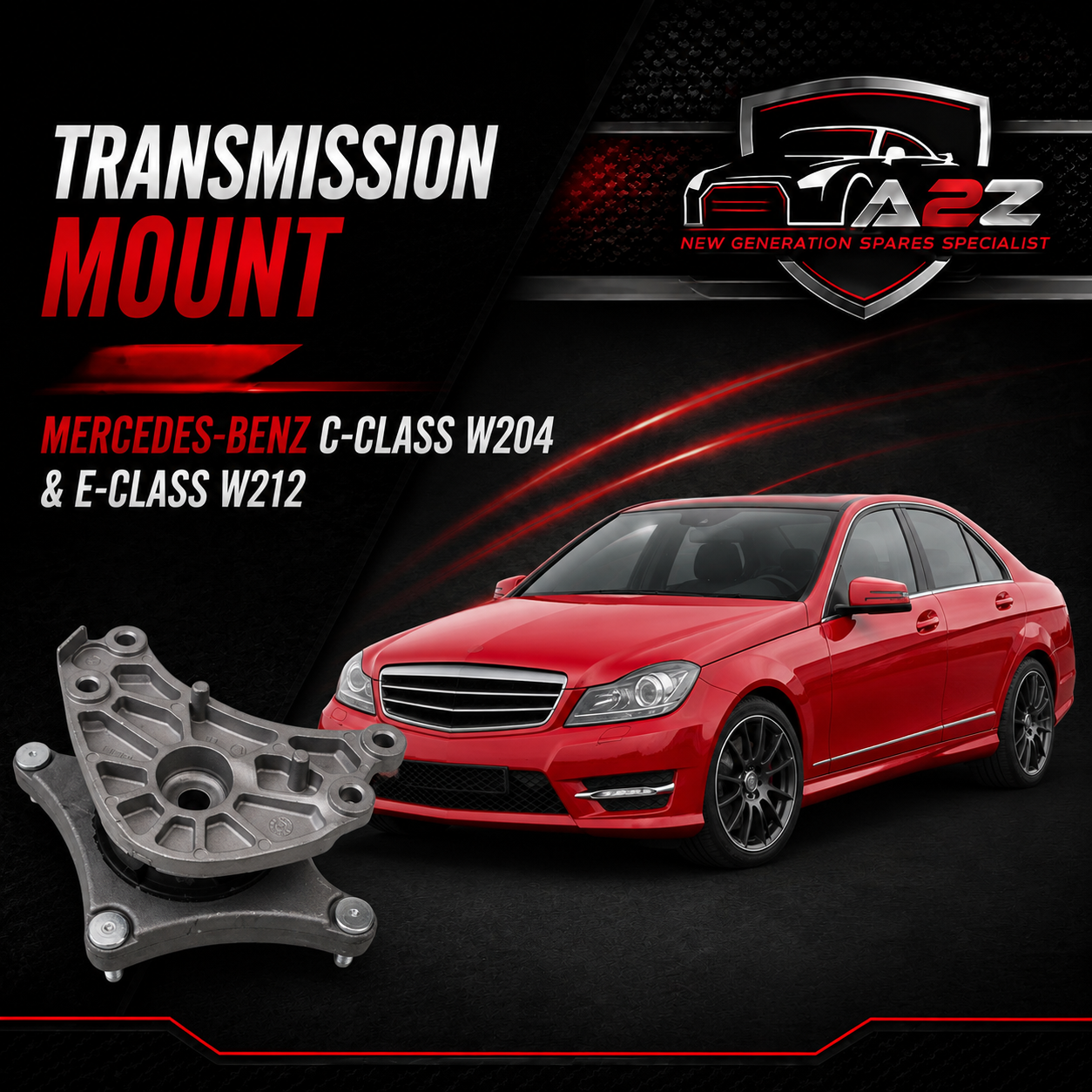 Transmission Mount 2212400518 Compatible With MERCEDES-BENZ C-CLASS W204 & E-CLASS W212