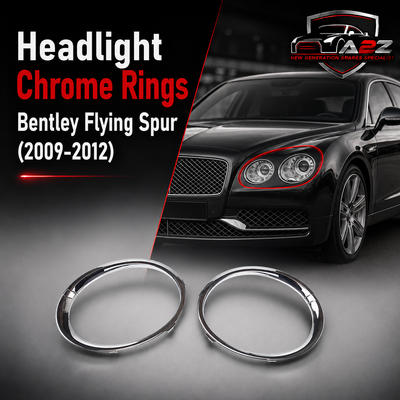 Headlight Chrome Rings Front Left 3W5807764 & Front Right 3W5807765 & Middle Left 3W5807767 & Middle Right 3W5807768 Compatible With Bentley Flying Spur (2009-2012) Tag No.251