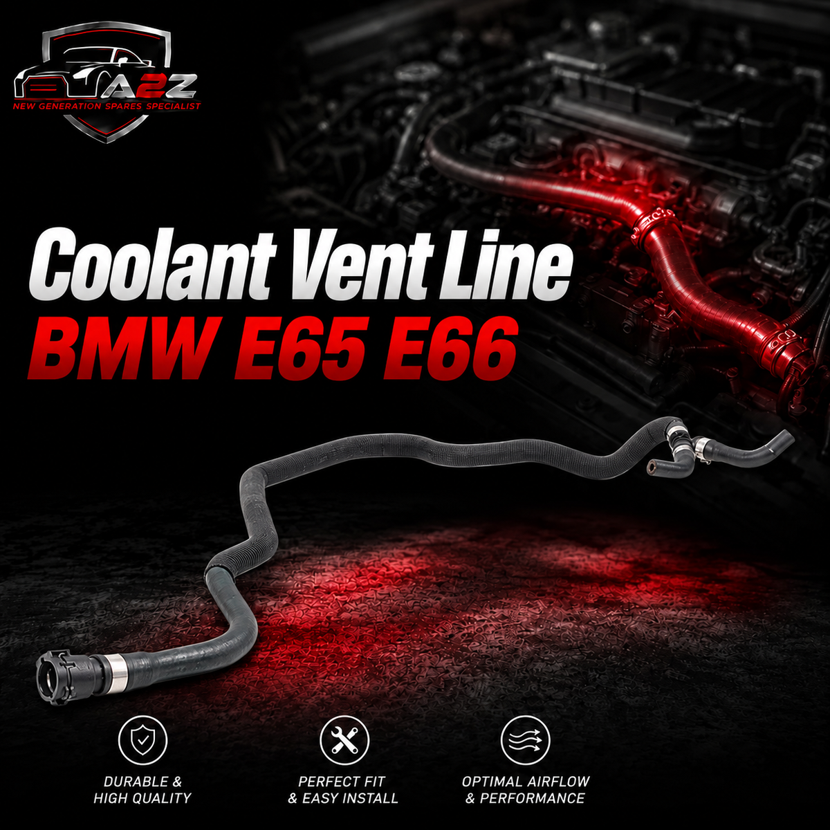 Coolant Vent Line 17127508041 Compatible With BMW E65 E66