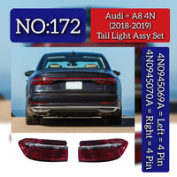 Tail Light Assembly Set (4 Pin) Left 4N0945069A & Right 4N0945070A Compatible With Audi A8 4N (2018-19) Tag No.172